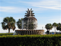 Pineapple Fountain in Charleston for Customer Service Post